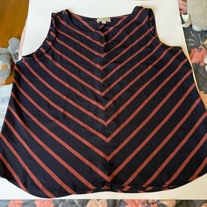 LOFT: Stripe Blouse Tank Top